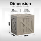 35 Gallon Outdoor Storage Box Waterproof Weatherproof Deck Box | Lockable - Image 7