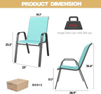 Patio Dining Chairs Set of 8 Outdoor Stackable Dining Chairs - Image 3