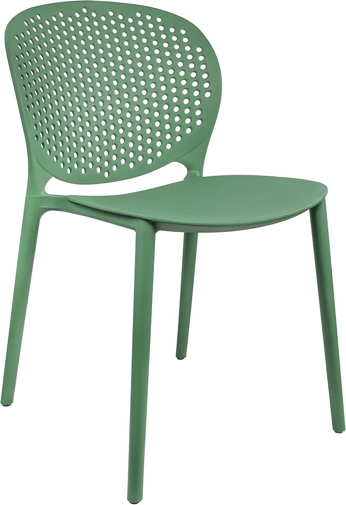 2xhome Set of 2 Patio Dining Chairs | Modern Stackable Outdoor Pool Side Chair - Image 6