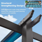 PURPLE LEAF Outdoor Pergola 10' X 18' Retractable Aluminum Turquoise Blue | - Image 4
