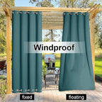 NICETOWN 2 Panels Outdoor Patio Curtains Extra Long Drapes 108 L - Image 3