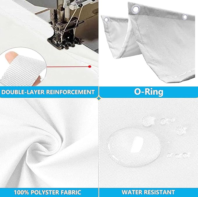 Sun Shade Sail Retractable Wave Waterproof 3' x 18' Shade Cloth Waterproof - Image 3