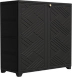 Outdoor Storage Cabinet Waterproof, 60 Gallon Resin Outdoor Storage Shed by KINYING