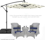 Best Choice Products 10ft Solar LED Offset Cantilever Hanging Market Patio - Image 2