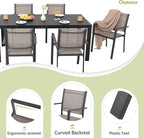 Patio Dining Chairs, All-Weather Textilene Outdoor Dining Chair Set of 4 - Image 6