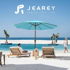 JEAREY 9FT Outdoor Patio Umbrella, Market Umbrella, Sky Blue | Outdoor Table - Image 7
