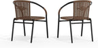 Flash Furniture Lila Modern Rattan Indoor/Outdoor Stackable Dining Chairs - Image 10