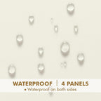 MIULEE Ivory Outdoor Curtain for Patio Waterproof 4 Panels 54 x 108 Inch | - Image 3