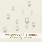 MIULEE Ivory Outdoor Curtain for Patio Waterproof 4 Panels 54 x 90 Inch | - Image 3