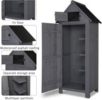 Outvita Outdoor Storage Shed, 70 Inch, Waterproof Tool Storage Cabinet - Image 2