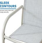 Outdoor Dining Chairs Set of 4, Stackable Patio Chairs - Image 4