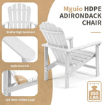 Oversized Stackable Adirondack Chair, HDPE All-Weather Fire Pit Chair | - Image 5