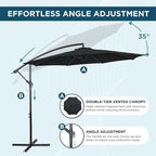 10FT Outdoor Offset Umbrella, Cantilever Patio Umbrella - Image 3