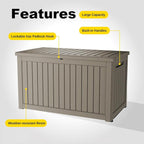 280 Gallon Outdoor Deck Box, Lockable Waterproof Outdoor Storage Boxes - Image 5