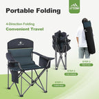 LET'S CAMP Oversized Folding Camping Chair Portable Outdoor Heavy Duty | - Image 9