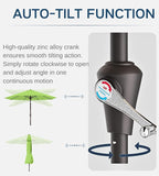 9FT Auto-Tilt Patio Umbrella|Outdoor Market Table Umbrella - Image 2