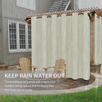 Easy-Going 100% Waterproof Outdoor Curtains 110x84 inch, Gazebo and Pergola 1 - Image 4