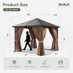 Aoxun 10'x10' Hardtop Gazebo - Image 2