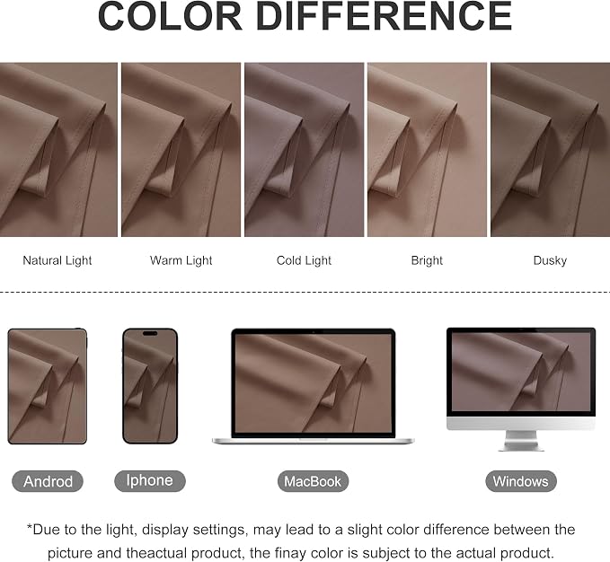 RYB HOME Outdoor Curtains for Patio Deck, Waterproof & Block Sunlight | Thermal - Image 6
