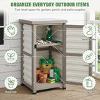 Ketive Outdoor Storage Cabinet, 33.5" H Compact Patio Storage Cabinet - Image 6