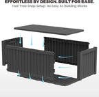 Outdoor Storage Box, 150 Gallon Waterproof Deck Box, Piston-Assisted Resin Trunk - Image 6