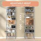 M MZG 8 Tier 2000 lbs Storage Rack Metal Wire Shelving Unit, Storage Standing - Image 4