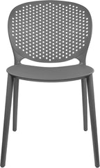 2xhome Set of 2 Patio Dining Chairs | Modern Stackable Outdoor Pool Side Chair - Image 5