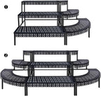 aboxoo 3-Tier Metal Plant Stand, Stair-Step Corner Shelf - Image 8