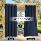 NICETOWN Waterproof Patio Outdoor Curtain and Drape, Thermal Insulated Top and - Image 5