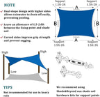 Shade&Beyond Custom Sun Shade Sail 7'x13'RectangleSun Sail Shades Patio UV - Image 6