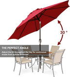 9' Outdoor Patio Umbrella, Outdoor Table Umbrella, Yard Umbrella, Market - Image 2