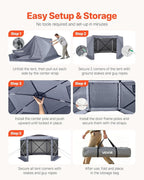 VEVOR Pop up Gazebo Screen Tent, 12 x 12 ft Large 6-Sided Camping Canopy Tent - Image 5