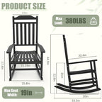 Outdoor Rocking Chair, All Weather Rocking Chair Ergonomic | Sturdy & - Image 2