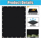 Amagenix 90% Shade Fabric 14'X 14' Black Sun Shade Cloth - Image 3