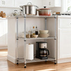 M MZG 450 lbs Wire Storage Shelving 3-Tier Utility Shelving Unit Steel - Image 6