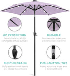 Best Choice Products 7.5ft Solar Umbrella LED Lighted Patio Umbrella, Table - Image 5