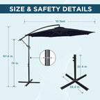 10FT Outdoor Offset Umbrella, Cantilever Patio Umbrella - Image 2