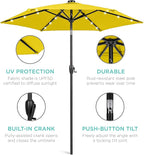 Best Choice Products 7.5ft Solar Umbrella LED Lighted Patio Umbrella, Table - Image 5