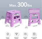 Delxo Folding Step Stool 13 Inch, 300 Lbs Step Stool - Image 2