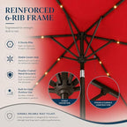 6.5 x 10ft Rectangular Patio Umbrella - Image 4
