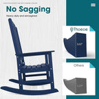 THOEOE Outdoor Rocking Chairs Set of 8, Oversized Patio Rocking Chair | HDPE - Image 6