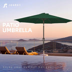 JEAREY 10 ft Outdoor Patio Umbrella w/Tilt and Crank, Dark Green | 8 Sturdy - Image 7