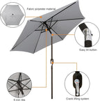 7.5 ft Patio Umbrella, Yard Umbrella, Outdoor Market Umbrella - Image 2