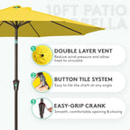 JEAREY 10 ft Outdoor Patio Umbrella w/Tilt and Crank - Image 2