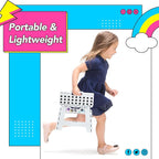 Delxo 9 Inch Kids Step Stool, 300 Lbs Folding Step Stool - Image 6