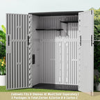 KINYING Outdoor Vertical Storage Shed, 57 Cu.ft Outdoor Storage Cabinet - Image 8