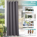 NICETOWN Patio Outdoor Curtain 140" Extra Wide Waterproof - Image 6