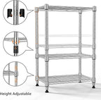 M MZG 450 lbs Wire Storage Shelving 3-Tier Utility Shelving Unit Steel - Image 9