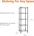 Amazon Basics 5-Shelf Tower Adjustable Storage Shelving Unit - Image 3