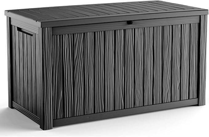 200 Gallon Outdoor Deck Box, Lockable Waterproof Outdoor Storage Boxes by MAIUSCOLI